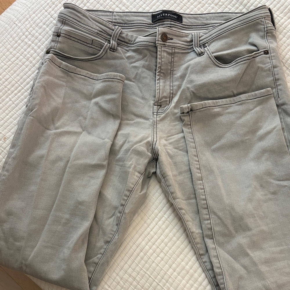 Liverpool Gray Men's Slim Straight Jeans